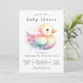 Invitation Baby shower de canard chic et modifiable (Debout devant)