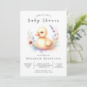 Invitation Baby shower de canard chic et modifiable (Debout devant)