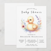 Invitation Baby shower de canard chic et modifiable (Devant / Derrière)