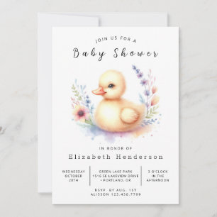 Invitation Baby shower de canard chic et modifiable