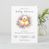Invitation Baby shower de canard classique modifiable (Debout devant)