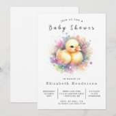 Invitation Baby shower de canard classique modifiable (Devant / Derrière)