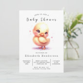 Invitation Baby shower de canard classique modifiable (Debout devant)