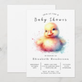 Invitation Baby shower de canard classique personnalisé (Devant / Derrière)