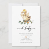 Invitation Baby shower de canard d'aquarelle neutre pour les  (Devant)