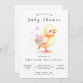 Invitation Baby shower de canard de Bohême (Devant / Derrière)