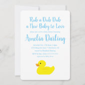 Invitation Baby shower de canard en caoutchouc (Devant)