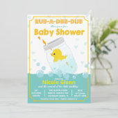Invitation Baby shower de canard en caoutchouc (Debout devant)
