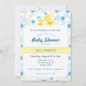 Invitation Baby shower de canard en caoutchouc (Devant)