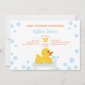 Invitation Baby shower de canard en caoutchouc - B (Devant)
