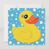 Invitation Baby shower de canard en caoutchouc jaune (Devant)