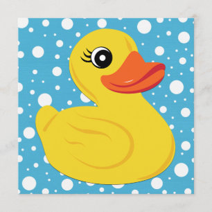 Invitation Baby shower de canard en caoutchouc jaune