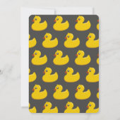 Invitation Baby shower de canard en caoutchouc jaune - merci (Dos)