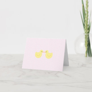 Invitation Baby shower de canard en caoutchouc ros