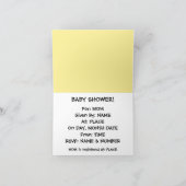 Invitation Baby shower de canard en caoutchouc ros (Intérieur)