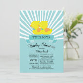 Invitation Baby shower de canard en caoutchouc Twi (Debout devant)