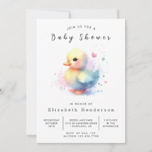 Invitation Baby shower de canard en ligne amusant