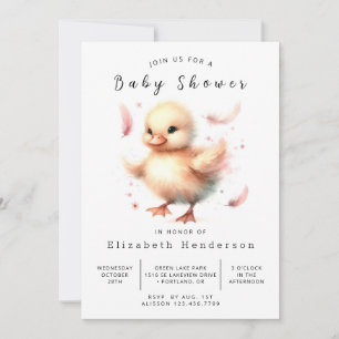 Invitation Baby shower de canard en ligne bébé