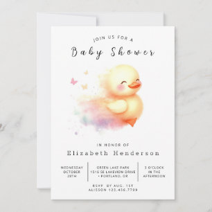 Invitation Baby shower de canard en ligne Boy