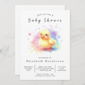 Invitation Baby shower de canard imprimé enchâssé (Devant / Derrière)