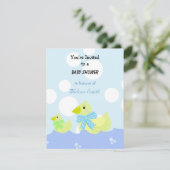 Invitation Baby shower de canard jaune (Debout devant)