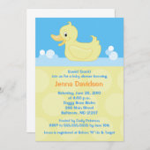 Invitation Baby shower de canard jaune 5x7 (Devant / Derrière)