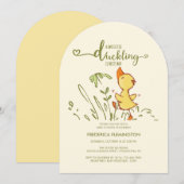 Invitation Baby shower de canard mignon (Devant / Derrière)