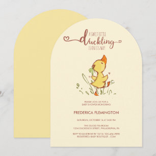 Invitation Baby shower de canard mignon