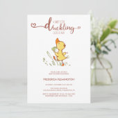 Invitation Baby shower de canard mignon (Debout devant)