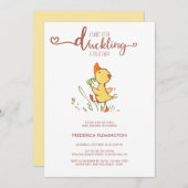 Invitation Baby shower de canard mignon (Devant / Derrière)