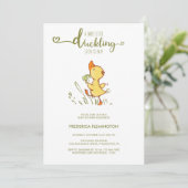 Invitation Baby shower de canard mignon (Debout devant)