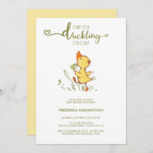 Invitation Baby shower de canard mignon (Devant / Derrière)