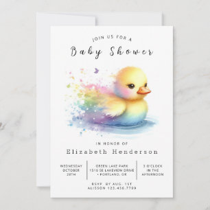Invitation Baby shower de canard moderne modifiable