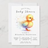 Invitation Baby shower de canard modifiable (Devant)