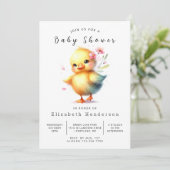 Invitation Baby shower de canard numérique classique (Debout devant)