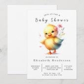 Invitation Baby shower de canard numérique classique (Devant / Derrière)