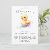 Invitation Baby shower de canard numérique classique (Debout devant)