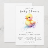 Invitation Baby shower de canard numérique classique (Devant / Derrière)