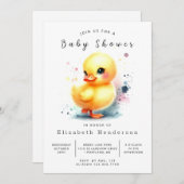 Invitation Baby shower de canard numérique Whimsical (Devant / Derrière)
