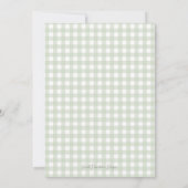 Invitation Baby shower de canard Preppy Coquette Sage Green (Dos)