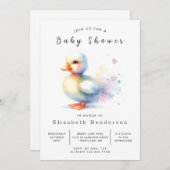 Invitation Baby shower de canard rustique à impression (Devant / Derrière)