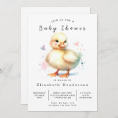 Invitation Baby shower de canard rustique à impression (Devant / Derrière)