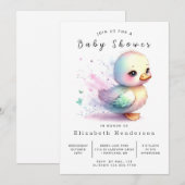 Invitation Baby shower de canard rustique à impression (Devant / Derrière)