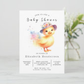 Invitation Baby shower de canard rustique modifiable (Debout devant)