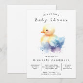 Invitation Baby shower de canard rustique modifiable (Devant / Derrière)