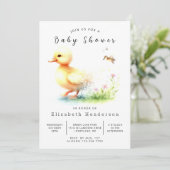 Invitation Baby shower de canard simple à imprimer (Debout devant)