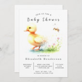Invitation Baby shower de canard simple à imprimer (Devant / Derrière)