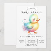 Invitation Baby shower de canard simple à imprimer (Devant / Derrière)