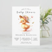 Invitation Baby shower de canard simple modifiable (Debout devant)