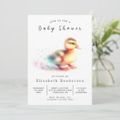Invitation Baby shower de canard sur mesure neutre selon le s (Debout devant)